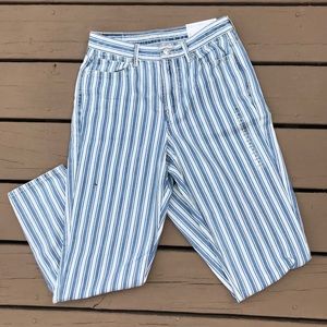American Eagle striped mom jeans